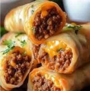 Cheese Burger Spring Roll